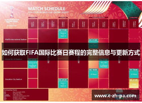 如何获取FIFA国际比赛日赛程的完整信息与更新方式